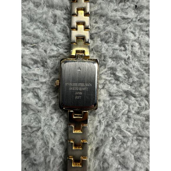 EJ Gold Tone Rhinestone Quartz Women's Wrist Watch Bracelet Band - Picture 6 of 9